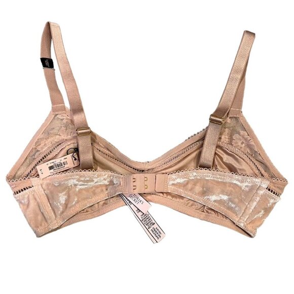 RARE Victoria's Secret Barbie Crushed Velvet Mesh Lace Unlined Wirefree Bra - Picture 5 of 16